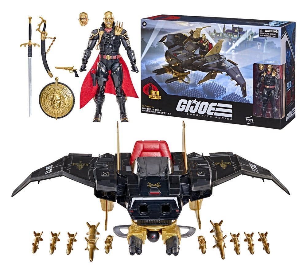 G.I. Joe Classified Series Actionfigur und Fahrzeug Set #203 Destro & Iron Grenadier Despoiler 15 cm