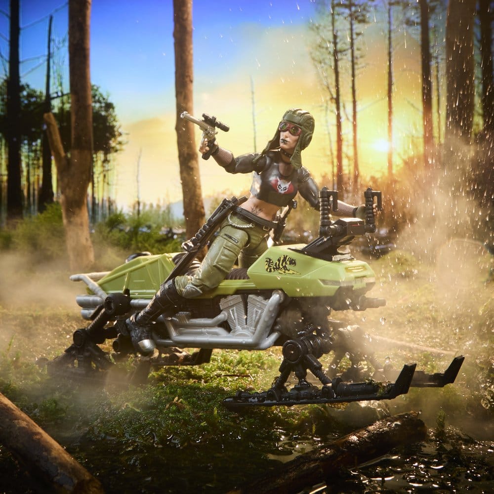 G.I. Joe Classified Series Actionfigur und Fahrzeugset #194 Zanya und Dreadnok Chameleon (Swamp Skier) 15 cm
