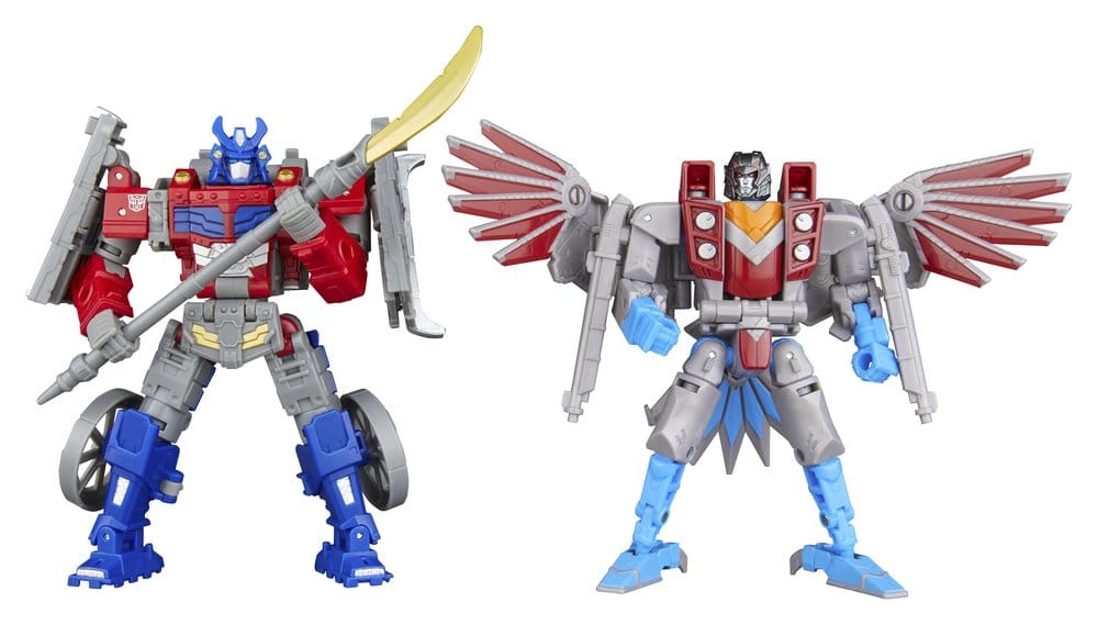 Transformers Timelines Actionfiguren Samurai Themed Set Optimus Prime & Starscream 14 cm
