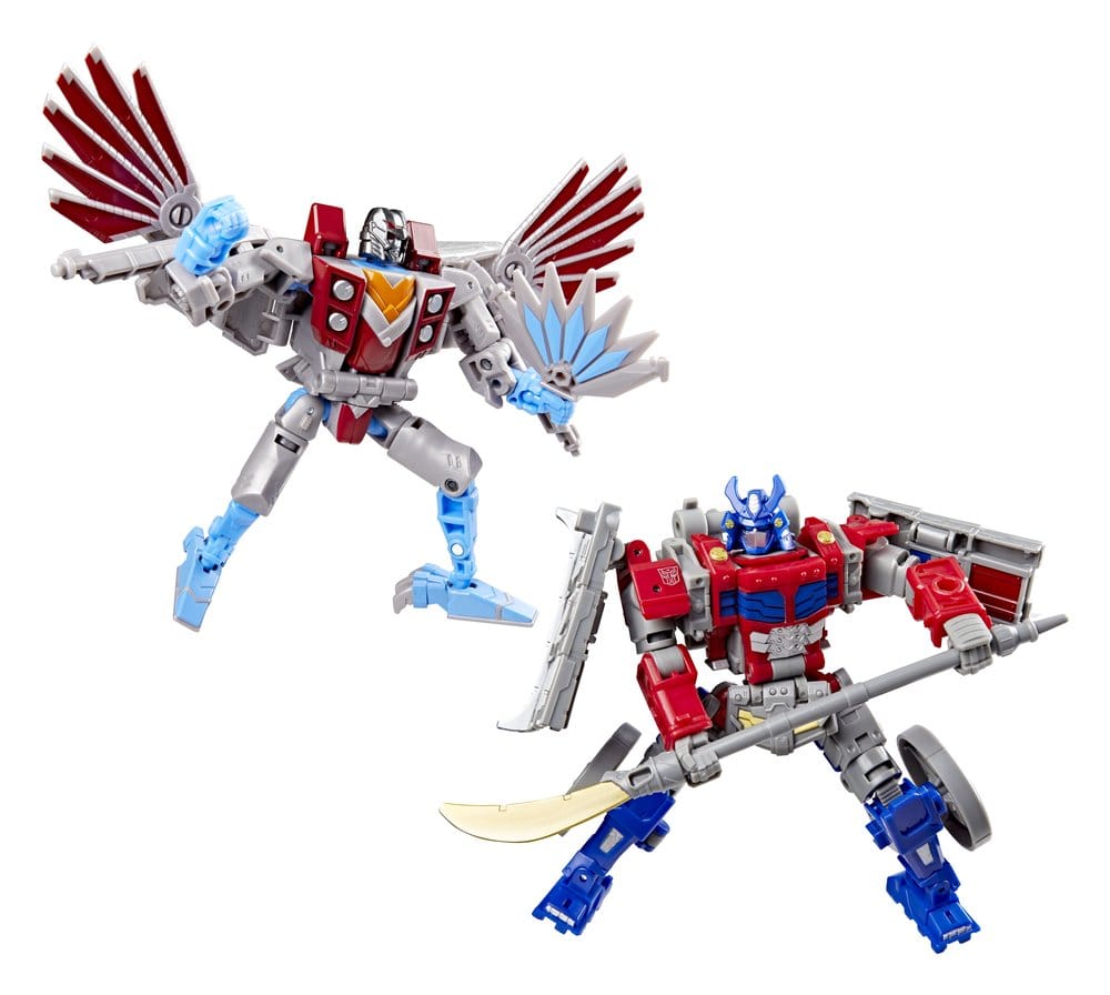 Transformers Timelines Actionfiguren Samurai Themed Set Optimus Prime & Starscream 14 cm