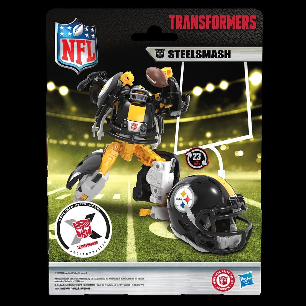 Transformers x NFL Actionfigur Pittsburgh Steelers: Steelsmash 14 cm