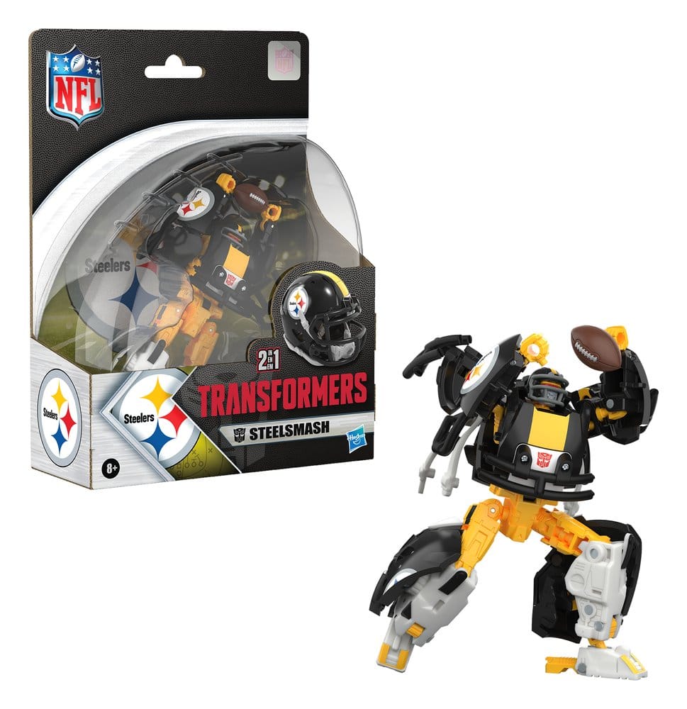 Transformers x NFL Actionfigur Pittsburgh Steelers: Steelsmash 14 cm