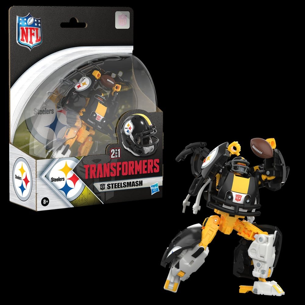 Transformers x NFL Actionfigur Pittsburgh Steelers: Steelsmash 14 cm