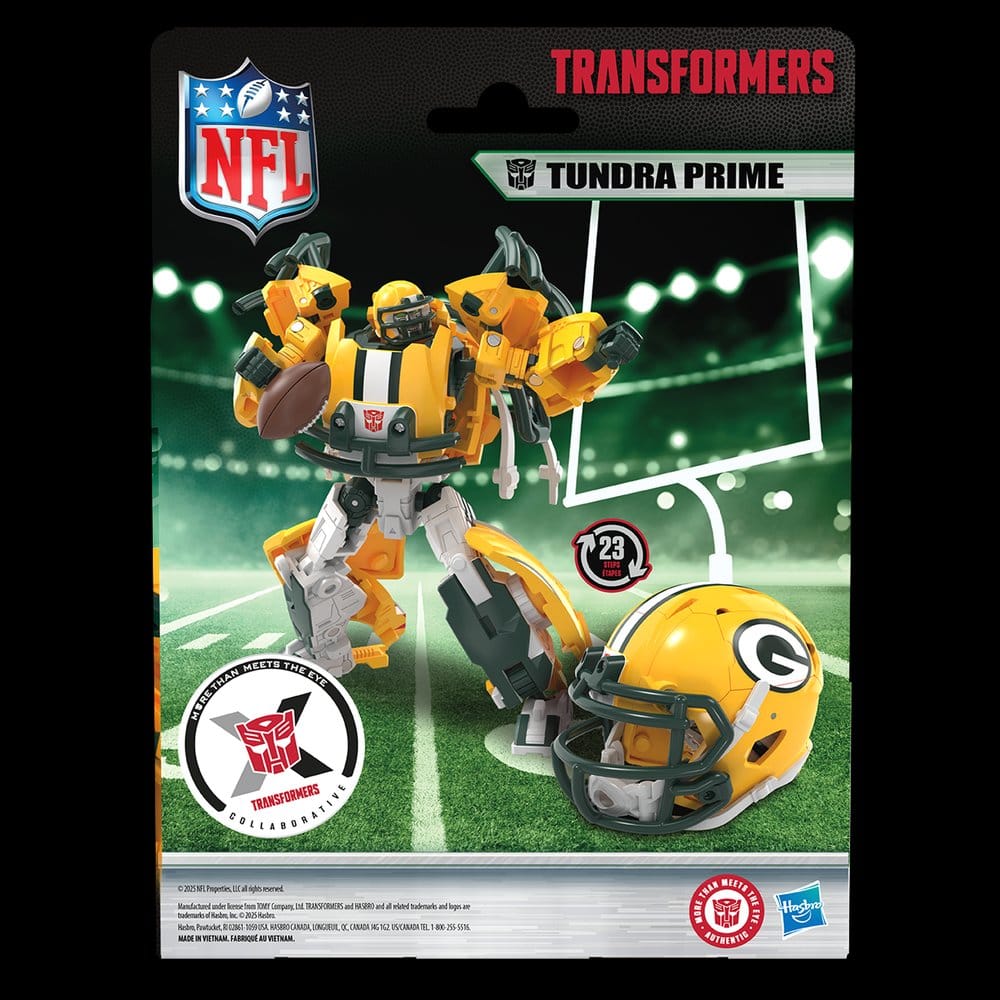Transformers x NFL Actionfigur Green Bay Packers: Tundra Prime 14 cm