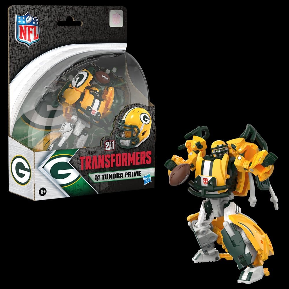 Transformers x NFL Actionfigur Green Bay Packers: Tundra Prime 14 cm