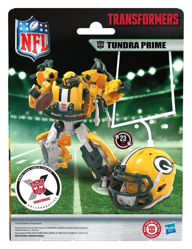 Transformers x NFL Actionfigur Green Bay Packers: Tundra Prime 14 cm