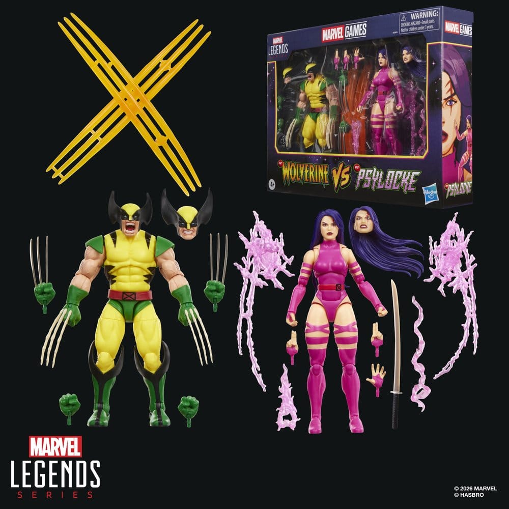 Marvel Games Marvel Legends Actionfiguren 2er-Pack Wolverine & Psylocke 15 cm