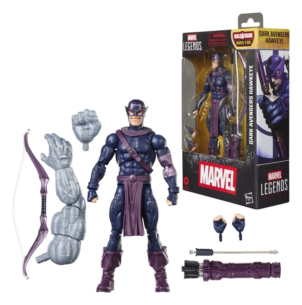 Marvel Legends Actionfigur Dark Avengers Hawkeye (BAF: Marvel's Box) 15 cm