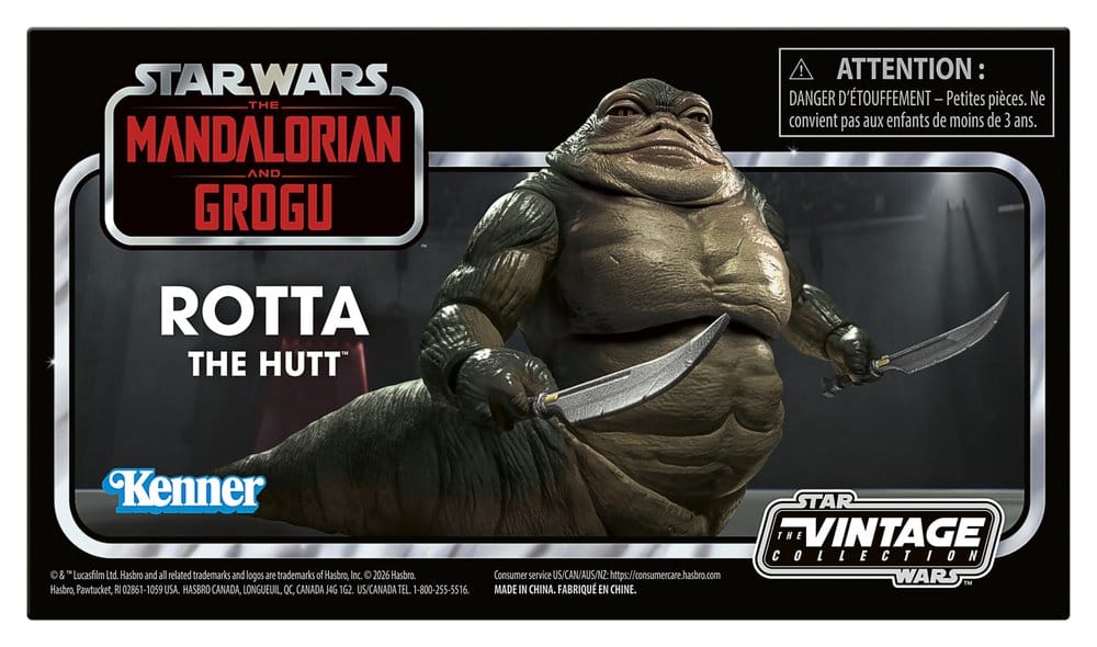 Star Wars: The Mandalorian and Grogu Vintage Collection Actionfigur Rotta the Hutt 10 cm