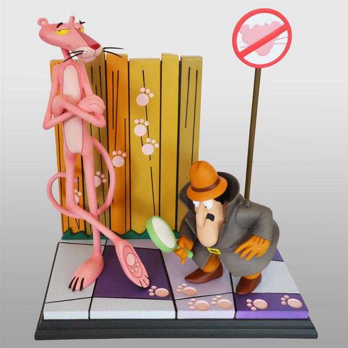 Der rosarote Panther Statue Pink Panther & The Inspector 41 cm 