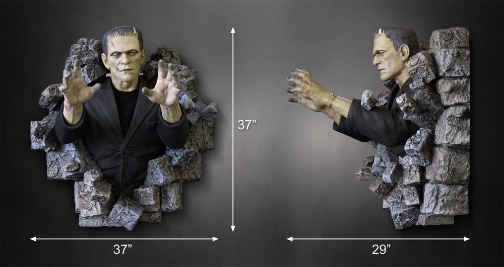 Frankenstein Wand-Skulptur 1/1 Boris Karloff als Frankensteins Monster 94 x 94 cm