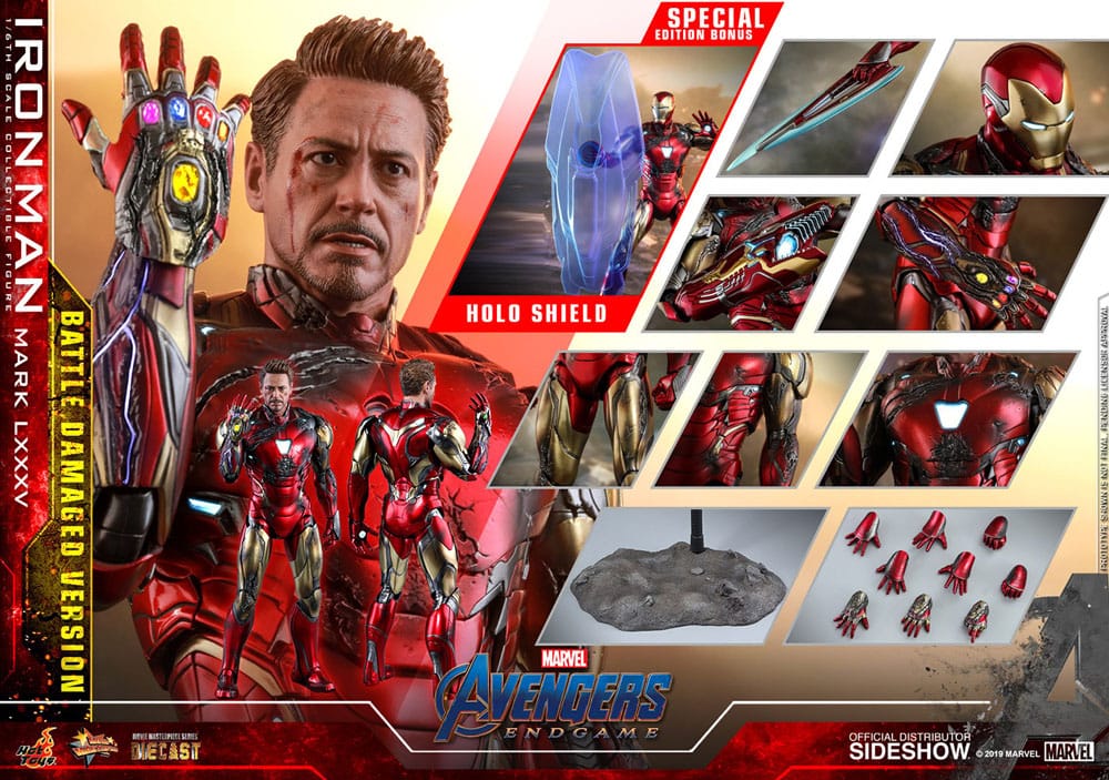 Avengers: Endgame Movie Masterpiece Diecast Actionfigur 1/6 Iron Man Mark LXXXV (Battle Damaged Version) Special Edition 32 cm