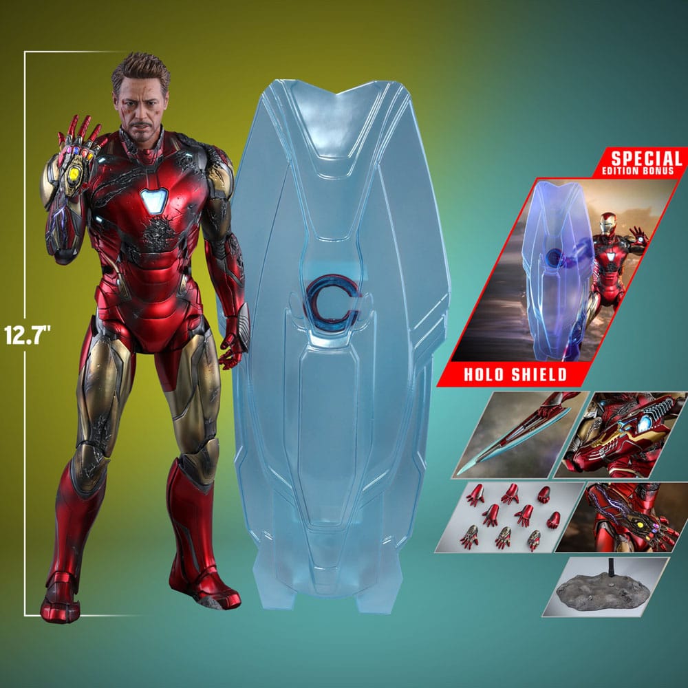 Avengers: Endgame Movie Masterpiece Diecast Actionfigur 1/6 Iron Man Mark LXXXV (Battle Damaged Version) Special Edition 32 cm