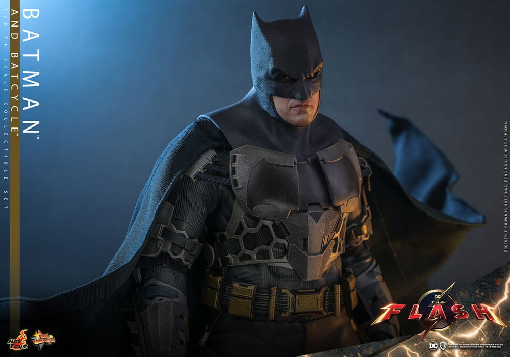 The Flash Movie Masterpiece Actionfigur mit Fahrzeug 1/6 Batman & Batcycle Set 30 cm