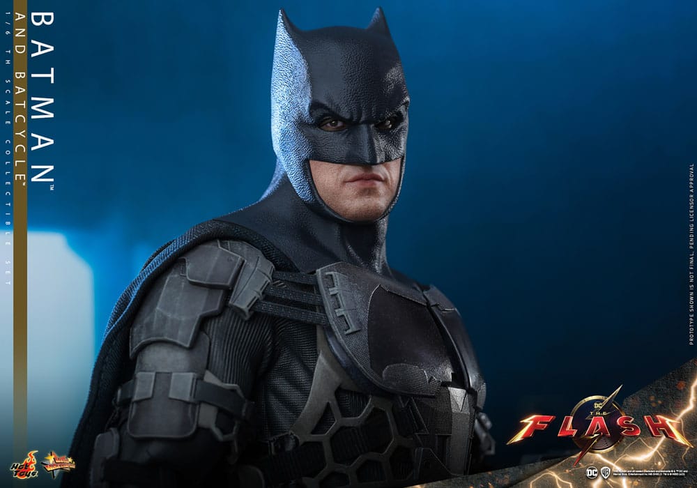 The Flash Movie Masterpiece Actionfigur mit Fahrzeug 1/6 Batman & Batcycle Set 30 cm