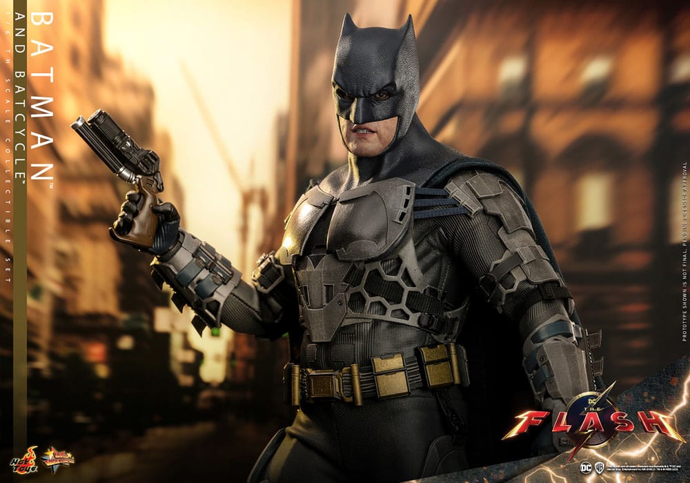 The Flash Movie Masterpiece Actionfigur mit Fahrzeug 1/6 Batman & Batcycle Set 30 cm