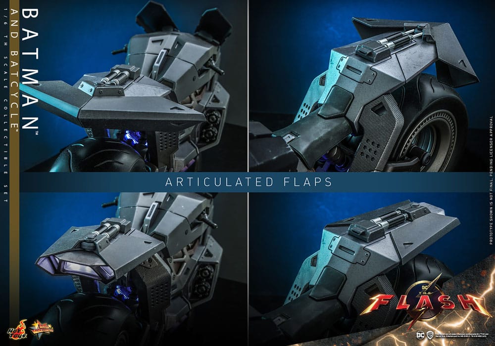 The Flash Movie Masterpiece Actionfigur mit Fahrzeug 1/6 Batman & Batcycle Set 30 cm