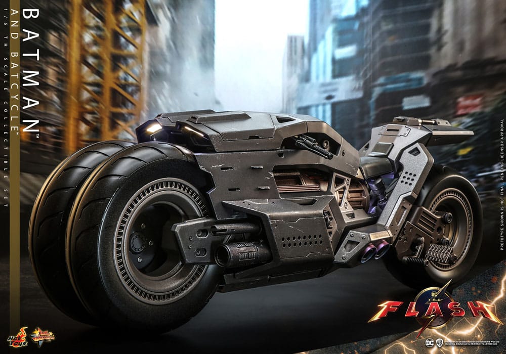 The Flash Movie Masterpiece Actionfigur mit Fahrzeug 1/6 Batman & Batcycle Set 30 cm