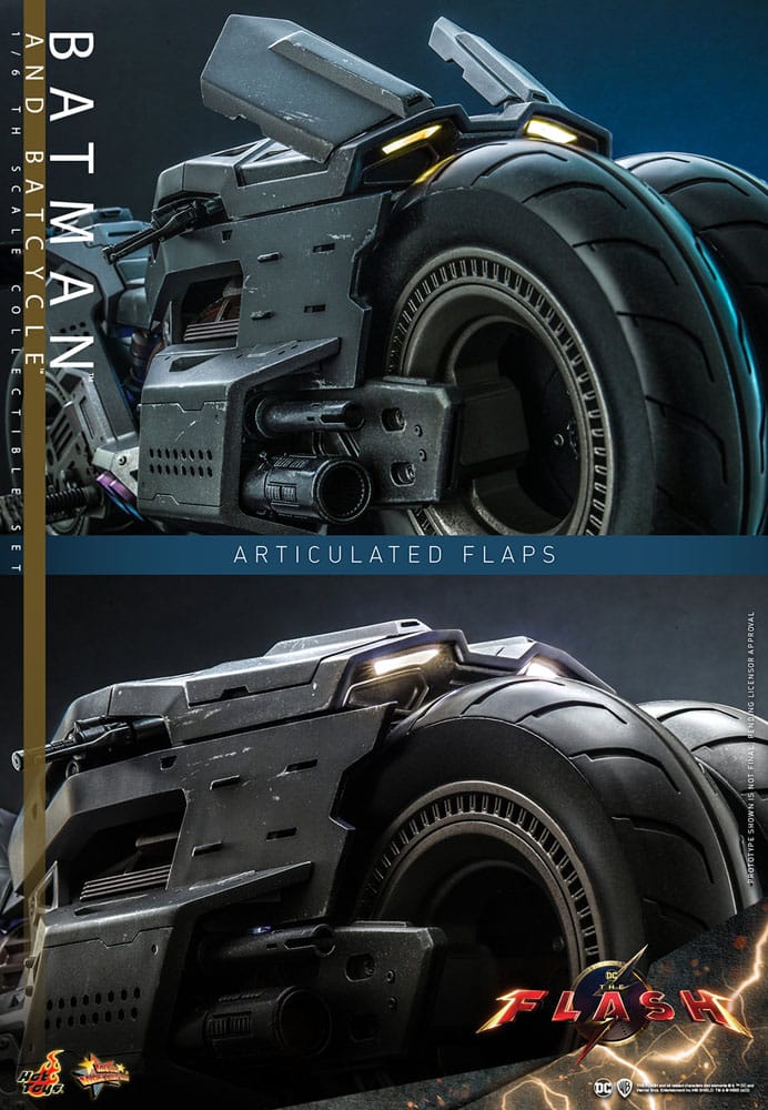 The Flash Movie Masterpiece Actionfigur mit Fahrzeug 1/6 Batman & Batcycle Set 30 cm