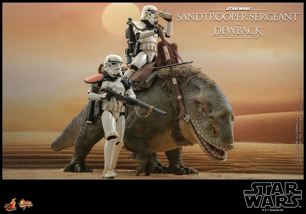 Star Wars Episode IV Actionfiguren 2er-Pack 1/6 Sandtrooper Sergeant & Dewback 30 cm