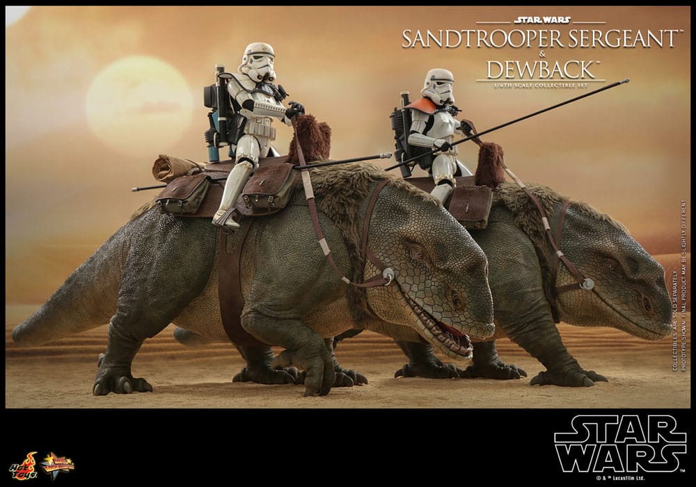 Star Wars Episode IV Actionfiguren 2er-Pack 1/6 Sandtrooper Sergeant & Dewback 30 cm