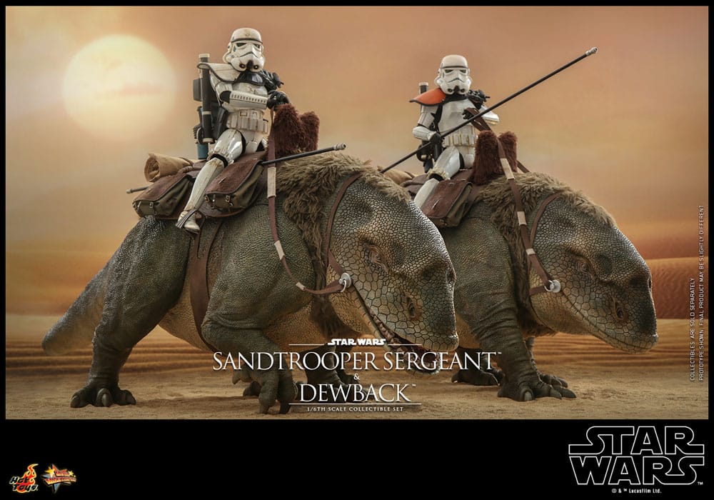 Star Wars Episode IV Actionfiguren 2er-Pack 1/6 Sandtrooper Sergeant & Dewback 30 cm