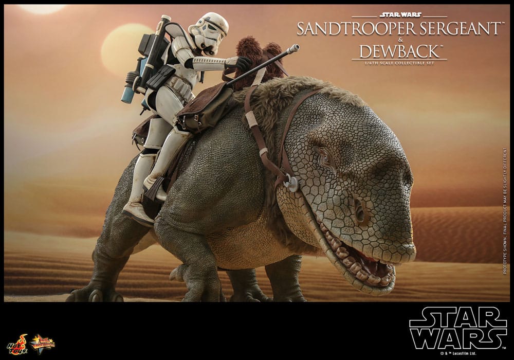 Star Wars Episode IV Actionfiguren 2er-Pack 1/6 Sandtrooper Sergeant & Dewback 30 cm