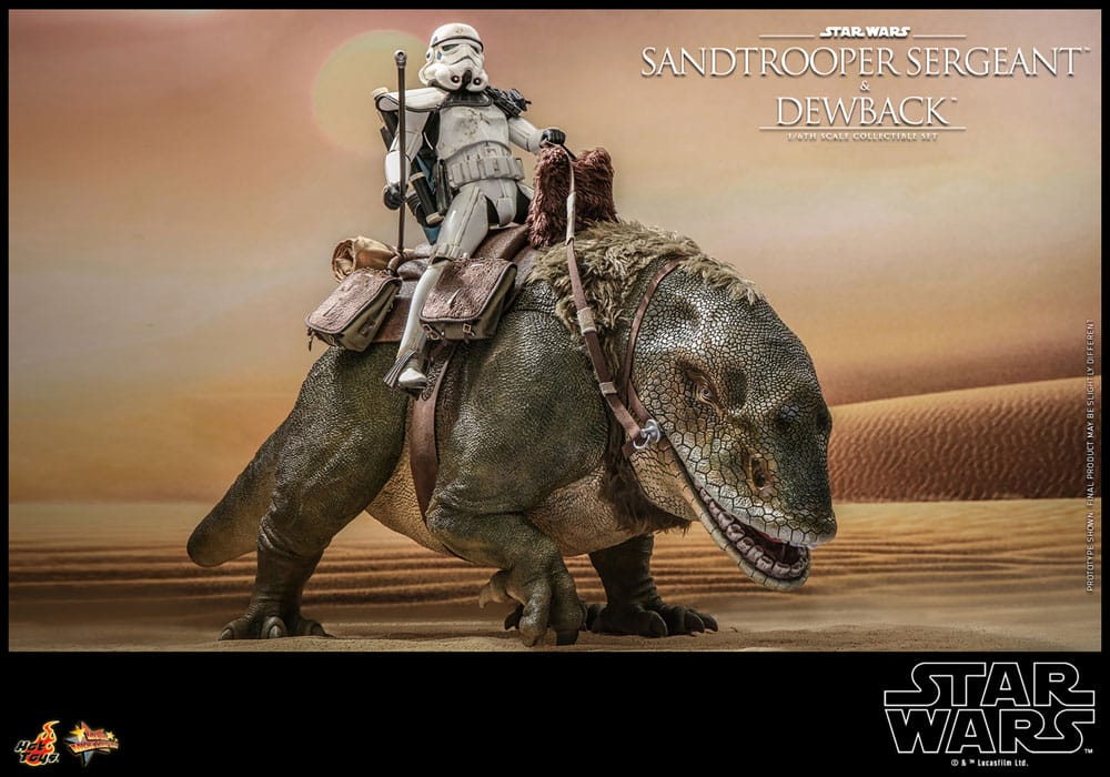 Star Wars Episode IV Actionfiguren 2er-Pack 1/6 Sandtrooper Sergeant & Dewback 30 cm