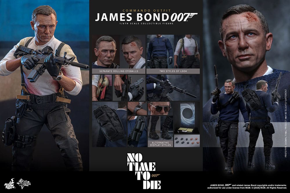 James Bond 007: Keine Zeit zu sterben Movie Masterpiece Actionfigur 1/6 James Bond (Commando Outfit) Hot Toys Exclusive 30 cm