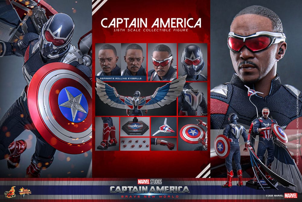 Captain America: Brave New World Movie Masterpiece Actionfigur 1/6 Captain America 30 cm