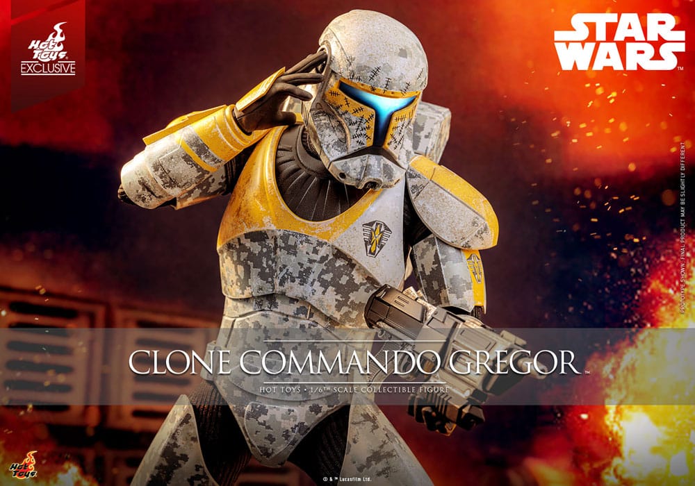 Star Wars: The Clone Wars Actionfigur 1/6 Clone Commando Gregor Hot Toys Exclusive 30 cm