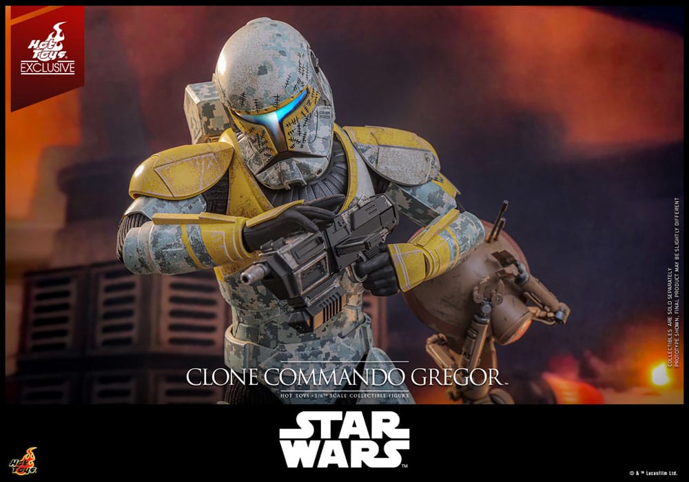 Star Wars: The Clone Wars Actionfigur 1/6 Clone Commando Gregor Hot Toys Exclusive 30 cm