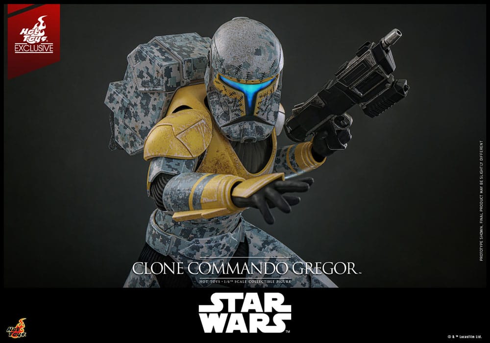 Star Wars: The Clone Wars Actionfigur 1/6 Clone Commando Gregor Hot Toys Exclusive 30 cm