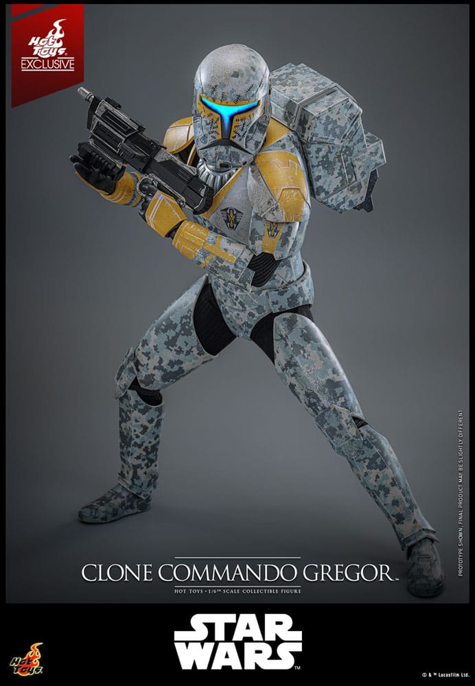 Star Wars: The Clone Wars Actionfigur 1/6 Clone Commando Gregor Hot Toys Exclusive 30 cm