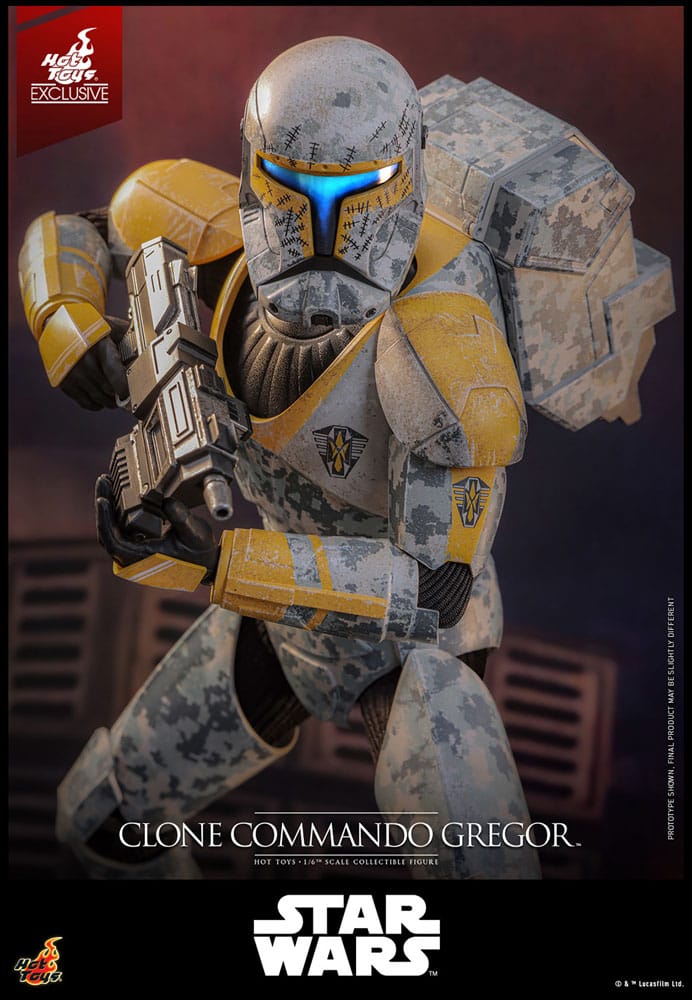 Star Wars: The Clone Wars Actionfigur 1/6 Clone Commando Gregor Hot Toys Exclusive 30 cm