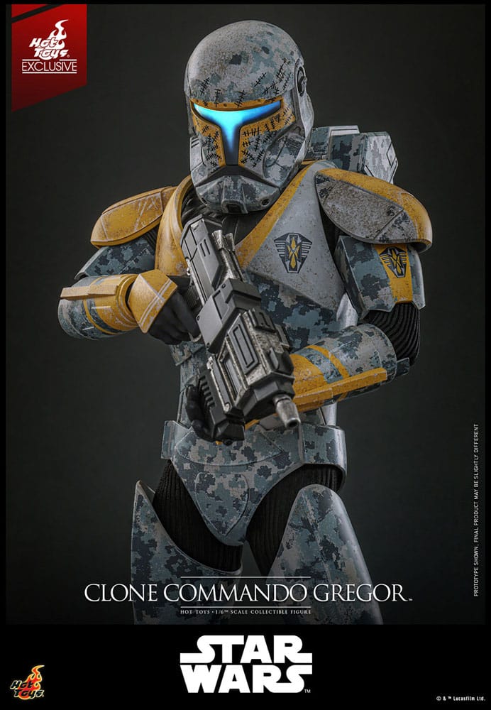 Star Wars: The Clone Wars Actionfigur 1/6 Clone Commando Gregor Hot Toys Exclusive 30 cm