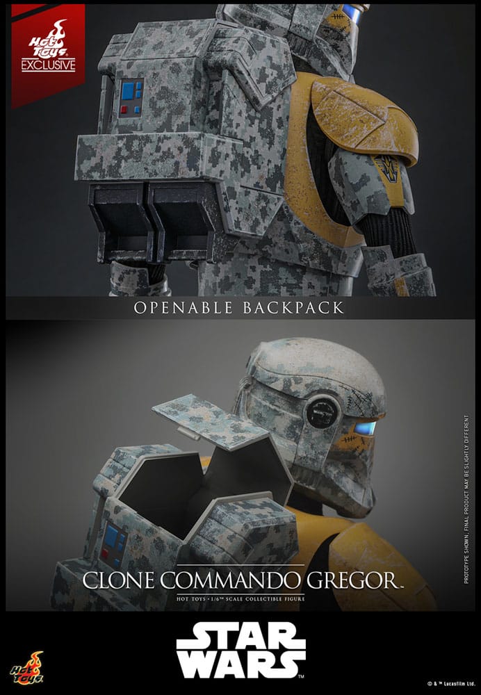 Star Wars: The Clone Wars Actionfigur 1/6 Clone Commando Gregor Hot Toys Exclusive 30 cm