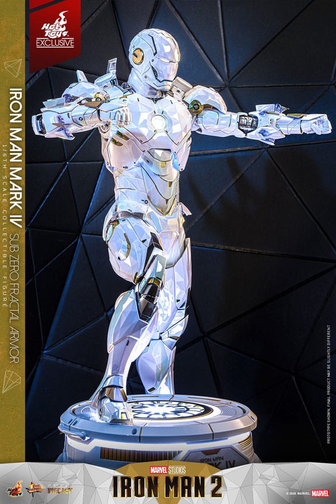 Iron Man 2 Movie Masterpiece Diecast Actionfigur 1/6 Iron Man Mark IV (Sub-Zero Fractal Armor) Hot Toys Exclusive 33 cm