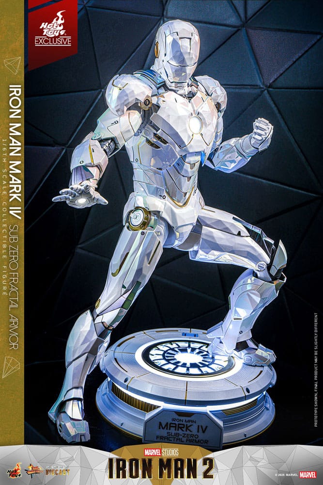 Iron Man 2 Movie Masterpiece Diecast Actionfigur 1/6 Iron Man Mark IV (Sub-Zero Fractal Armor) Hot Toys Exclusive 33 cm