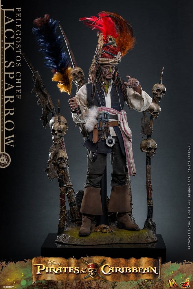Pirates of the Caribbean - Fluch der Karibik 2 DX Actionfigur 1/6 Pelegostos Chief Jack Sparrow 30 cm 