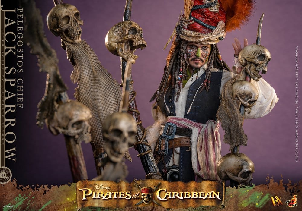 Pirates of the Caribbean - Fluch der Karibik 2 DX Actionfigur 1/6 Pelegostos Chief Jack Sparrow 30 cm 