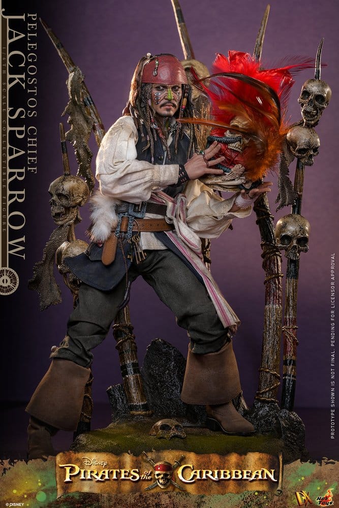 Pirates of the Caribbean - Fluch der Karibik 2 DX Actionfigur 1/6 Pelegostos Chief Jack Sparrow 30 cm 