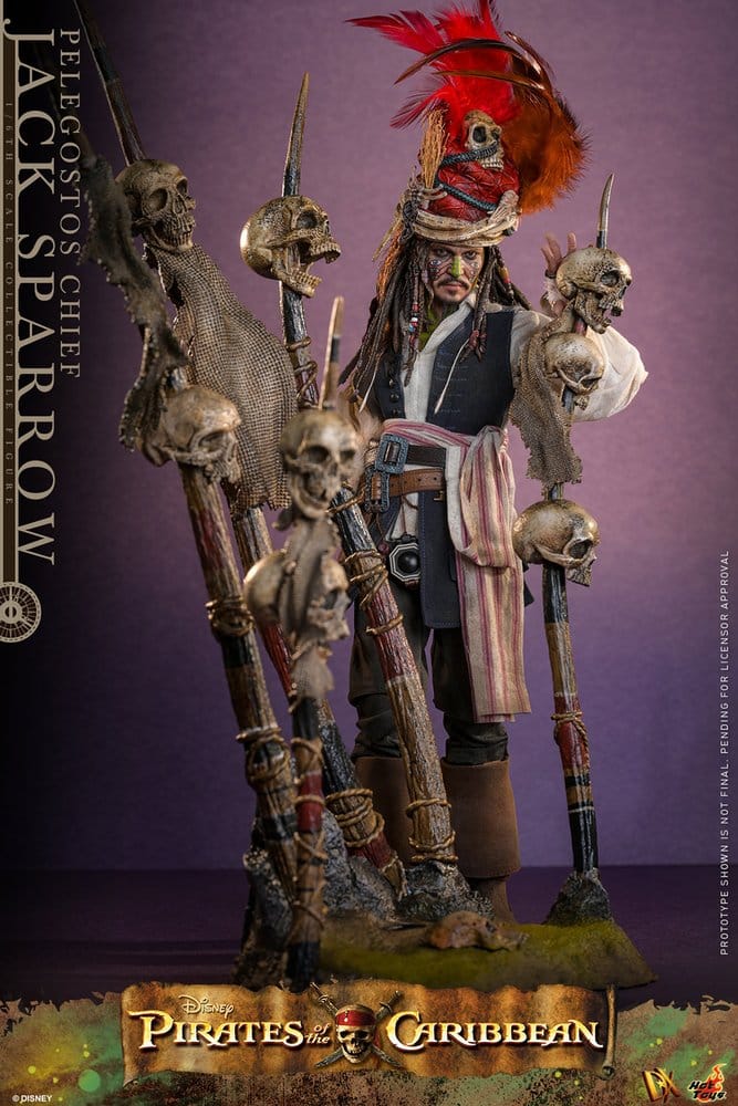 Pirates of the Caribbean - Fluch der Karibik 2 DX Actionfigur 1/6 Pelegostos Chief Jack Sparrow 30 cm 