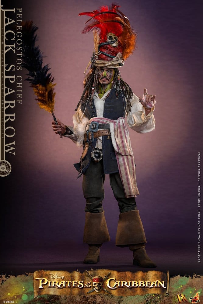 Pirates of the Caribbean - Fluch der Karibik 2 DX Actionfigur 1/6 Pelegostos Chief Jack Sparrow 30 cm 