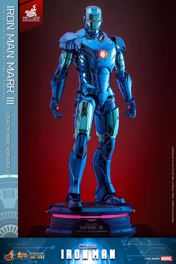 Iron Man Movie Masterpiece Diecast Actionfigur 1/6 Iron Man Mark III (Stealth Mode Ver.) 2.0 Hot Toys Exclusive 33 cm