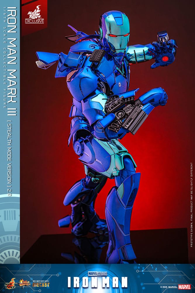 Iron Man Movie Masterpiece Diecast Actionfigur 1/6 Iron Man Mark III (Stealth Mode Ver.) 2.0 Hot Toys Exclusive 33 cm