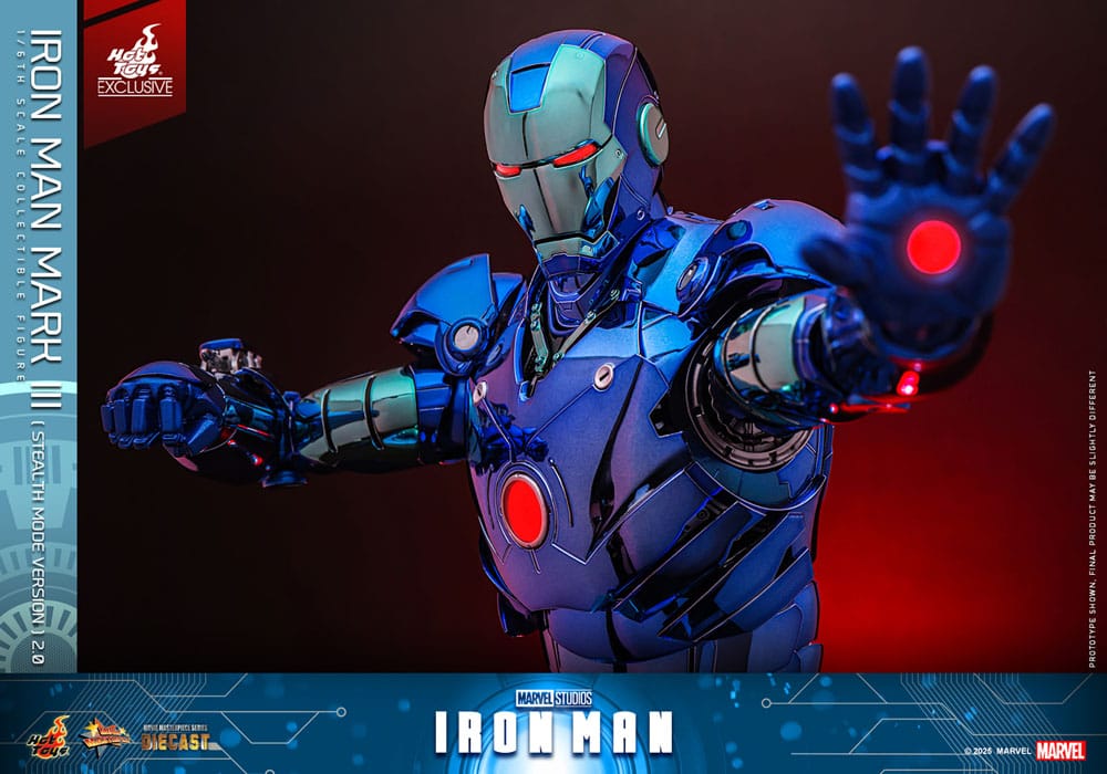 Iron Man Movie Masterpiece Diecast Actionfigur 1/6 Iron Man Mark III (Stealth Mode Ver.) 2.0 Hot Toys Exclusive 33 cm
