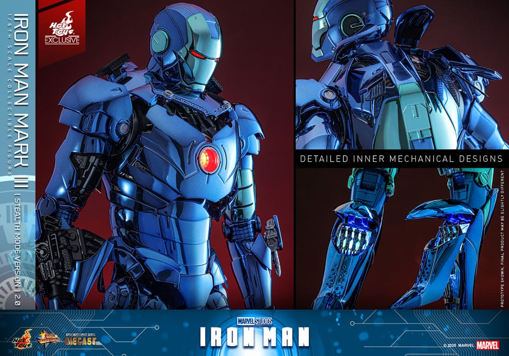 Iron Man Movie Masterpiece Diecast Actionfigur 1/6 Iron Man Mark III (Stealth Mode Ver.) 2.0 Hot Toys Exclusive 33 cm