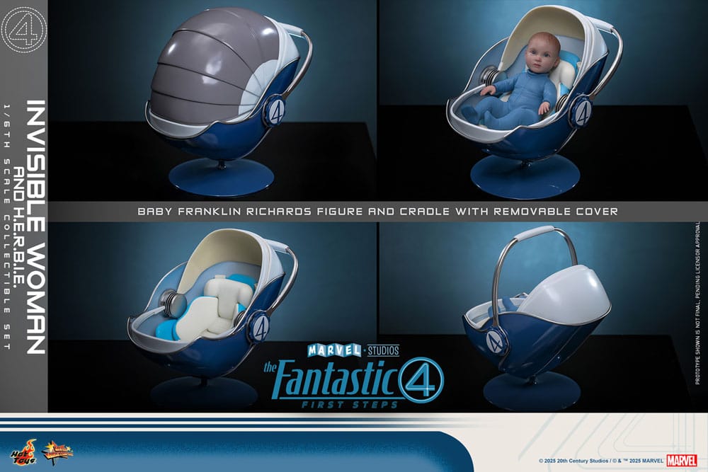 The Fantastic Four: First Steps Movie Masterpiece Actionfiguren 2er-Pack 1/6 Invisible Woman & H.E.R.B.I.E. 28 cm