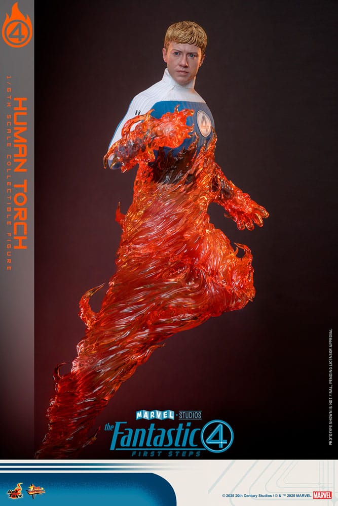 The Fantastic Four: First Steps Movie Masterpiece Actionfigur 1/6 Human Torch 30 cm